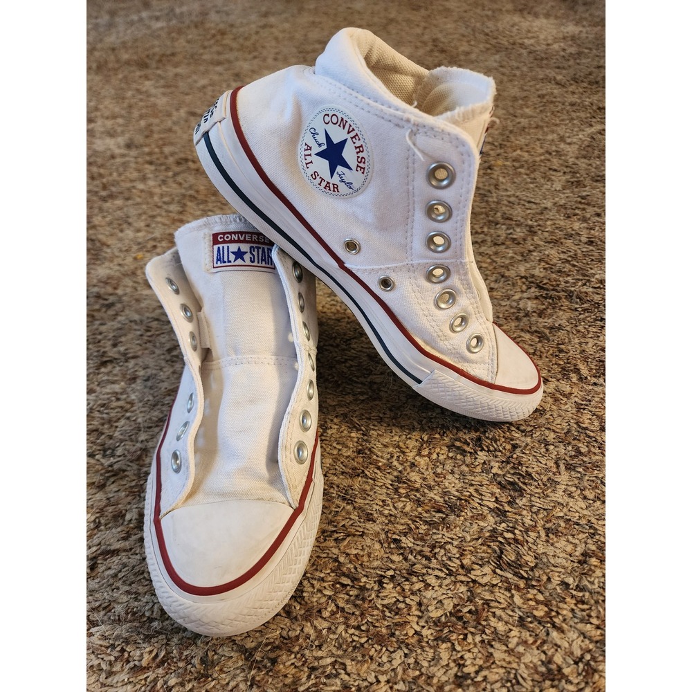 Converse Chuck Taylor All Star Madison White Laceless Slip On Sneakers Size 6